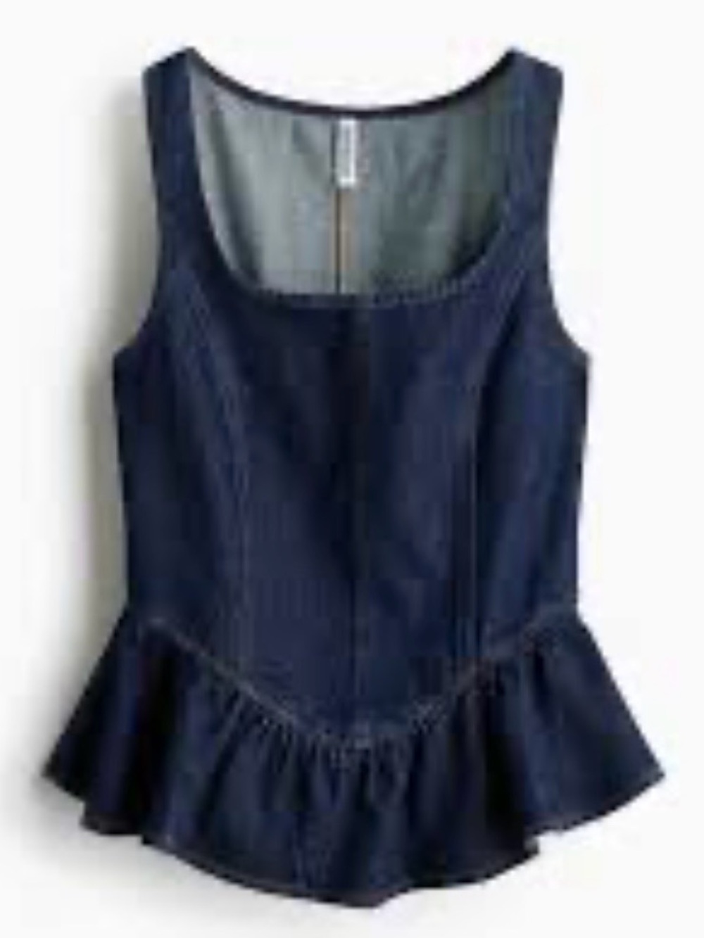 Divided Sleeveless Denim Peplum Top Sz M